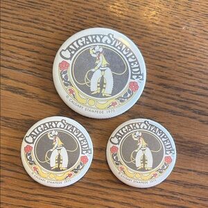 Vintage Calgary Stampede Vintage Mirrors - Yellow, Black, Red